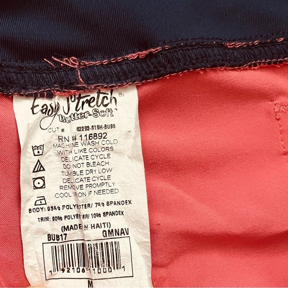 Easy Stretch by Butter Soft medical scrub pants M coral split hem pockets - Picture 13 of 14